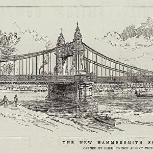 The New Hammersmith Suspension Bridge (engraving)
