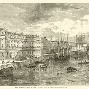 The Old Custom House, from a view by Maurer, published in 1753 (engraving)