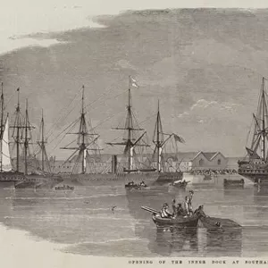 Opening of the Inner Dock at Southampton (engraving)