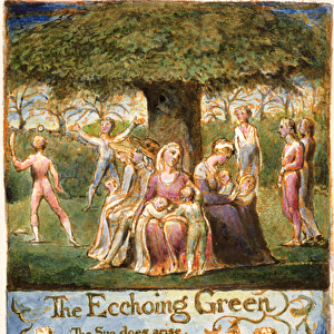 P. 125-1950. pt6 The Echoing Green: plate 6 from Songs of Innocence
