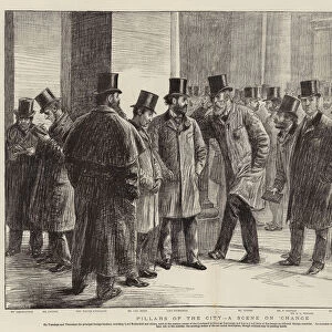 Pillars of the City, a Scene on Exchange (engraving)