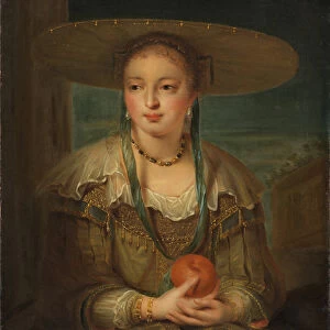 Pomone - Pomona, by Tournieres, Robert (1667-1752). Oil on canvas. Dimension : 78x64 cm