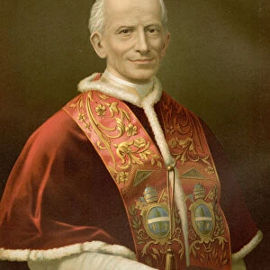Pope Leo XIII (colour litho)