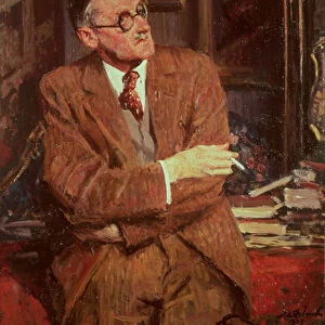 Portrait of James Joyce (1882-1941), 1935 (oil on canvas)