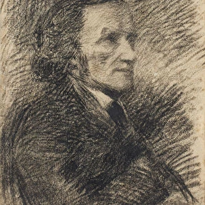 Portrait of Richard Wagner (pencil on paper)