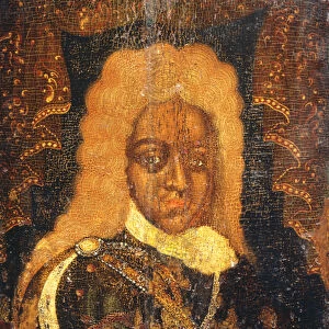 Portrait of Tsar Alexei I (1629-76) (oil on panel)