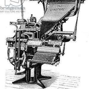 Printers, Linotype typesetting machine from Mergenthaler Setzmaschinenfabrik, Germany