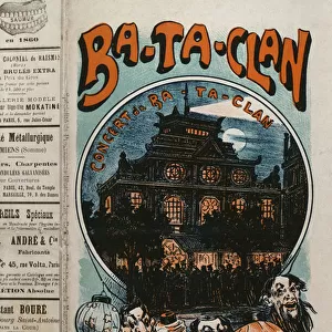 Programme for the Ba-Ta-Clan cafe concert, c. 1905 (colour litho)