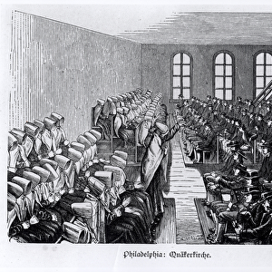 Quaker Meeting, Philadelphia, from Nord Amerika by Hesse-Warburg, 1888