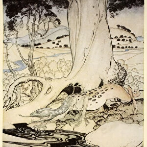 The Questing Beast, illustration from The romance of King Arthur