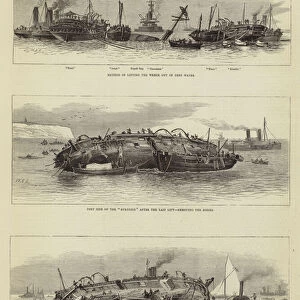 The Raising of the HMS "Eurydice"(engraving)