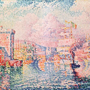 The Red Tower (entrance of the Port of Marseille), 1913 (oil on canvas)