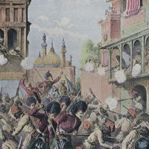 Relief of Lucknow, Indian Mutiny, 1857 (colour litho)