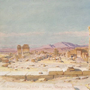 The Remains of Zenobias Palace, Palmyra, 1859 (w / c on paper)