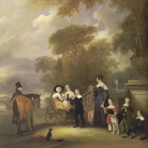 The Rev and Mrs Henry Palmer with their six younger children at Withcote Hall, Near Oakham