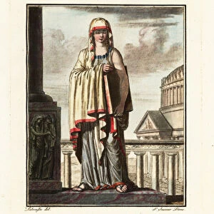 Sibyl, an oracle or prophetess, ancient Rome. 1796 (engraving)