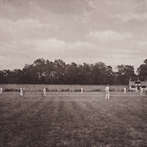St Edmunds College: Cricket Ground (b / w photo)