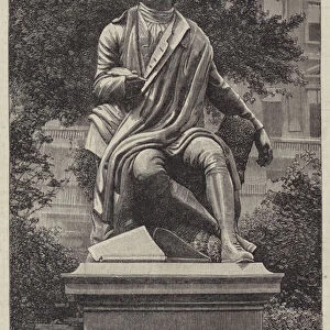 Statue of Burns, by Sir John Steell, RSA, erected on the Thames Embankment (engraving)