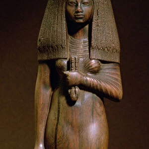 Statuette of the Tuya, head of the harem of Min, New Kingdom (wood)