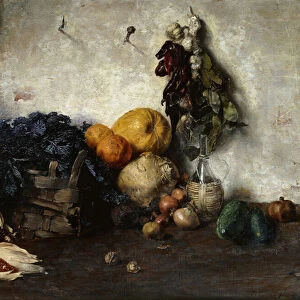 A Still-Life of Vegetables by a Wall, 1890 (oil on canvas)