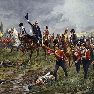 "The Whole Line Will Advance", The Battle of Waterloo (colour litho)