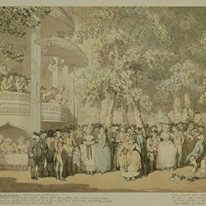 Vauxhall Gardens, c. 1784 (wash and w / c with pen and brown ink over pencil on paper)