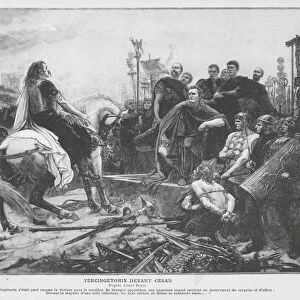 Vercingetorix before Julius Caesar after his surrender at the Siege of Alesia, 52 BC (engraving)