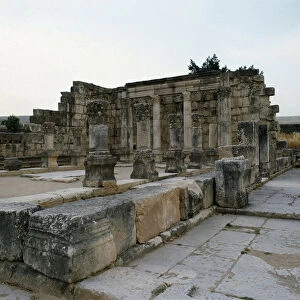 View of the ancient synagogue, Byzantine period (2nd-5th century)