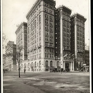 View of the Hotel Majestic at 72nd Street from across Central Park West, New York