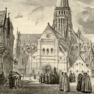 View of Old St. Pauls Cathedral (engraving)