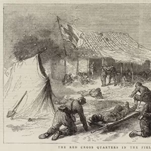 The War in the East, the Red Cross Quarters in the Field (engraving)