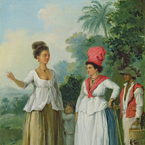 West Indian Women of Colour, with a Child and Black Servant, c. 1780 (oil on canvas)