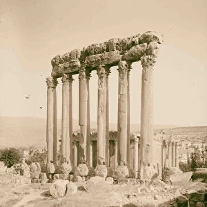 Baalbek Temple Sun cyclopean wall 1900 Lebanon