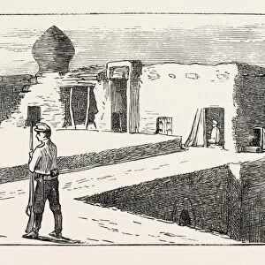 THE RUSSIAN EXPEDITION TO KHIVA: Sentinel on the walls of the fortress Chasar Asp