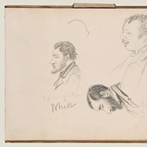 Sketches of Men in Profile