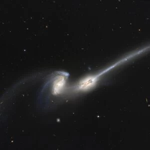 NGC 4676, also known as the Mice Galaxies