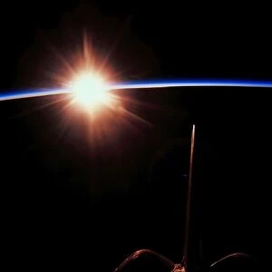 Sunrise as viewed in space
