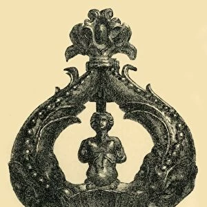 Bronze door knocker, c1550-1600, (1881). Creator: W Harbutt