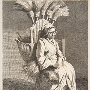 Broom Peddler, 1737. Creator: Caylus, Anne-Claude-Philippe de