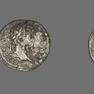 Denarius (Coin) Portraying Emperor Septimius Severus, 200-201. Creator: Unknown