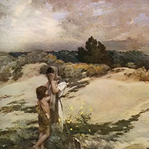 Hagar and Ishmael, 1880, (1912). Artist: Jean-Charles Cazin