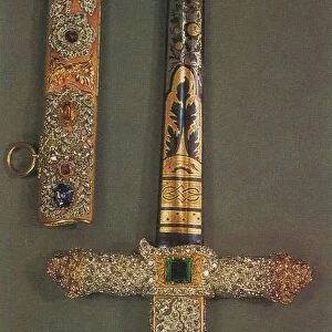 Hilt and scabbard of the Jewelled State Sword, 1953