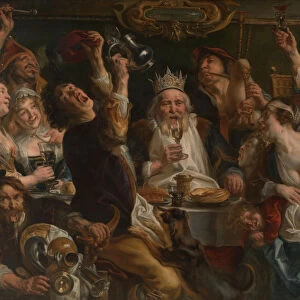 The King Drinks. Artist: Jordaens, Jacob (1593-1678)
