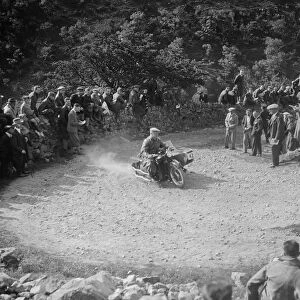 Matchless and sidecar of TJ Rose competing in the MCC Edinburgh Trial, 1930. Artist: Bill Brunell