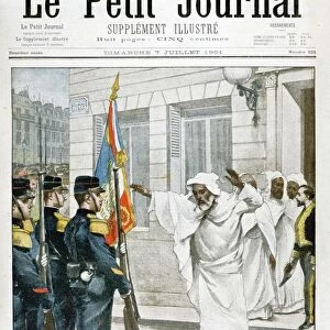 Moroccan Embassy, The chief ambassador saluting the French flag, 1901