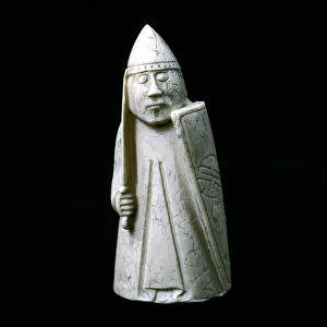 Norse chessman (Warder: Castle: Rook), Isle of Lewis, Scotland