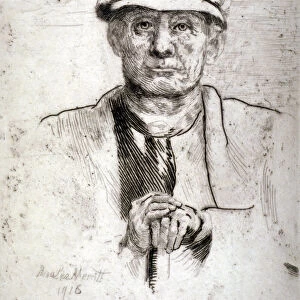 Old Man in a Flat Cap, 1916. Artist