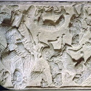 Front panel of a Pictish sarcophagus