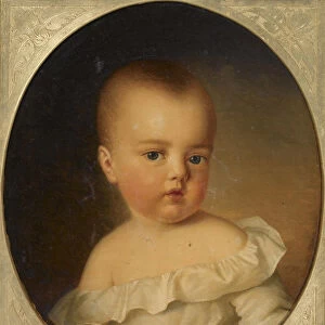Portrait of Maria Theresa of Austria-Este (1849-1919) as child, 1850. Artist: Einsle, Anton (1801-1871)