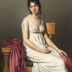 Portrait of a Young Woman in White, c. 1798. Creator: Anon